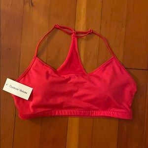 Outdoor voices swim bikini top large pink